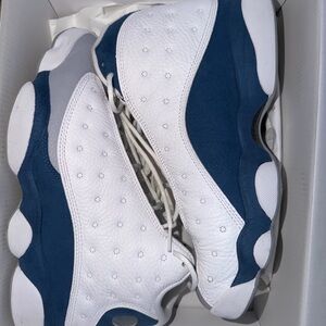 White/Fire Red and French Blue